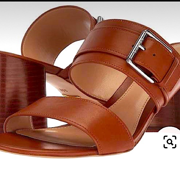 Leather Lauren Ralph Lauren block heels - size 6 - Picture 1 of 5
